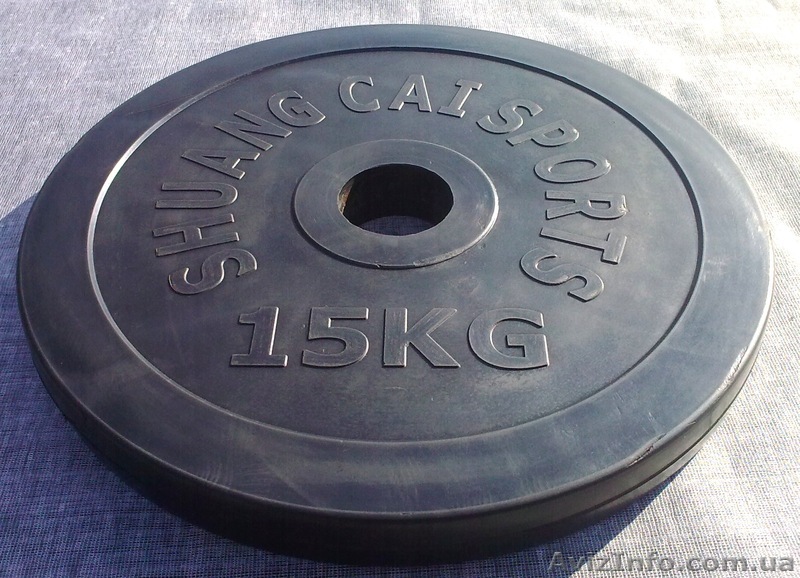 Блины обрезиненные 30 мм (от 1,25 до 20 кг) - <ro>Изображение</ro><ru>Изображение</ru> #1, <ru>Объявление</ru> #172339