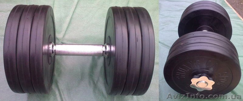 Гантели обрезиненные до 32,5 кг  - <ro>Изображение</ro><ru>Изображение</ru> #1, <ru>Объявление</ru> #172340