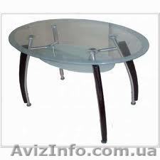Стол овальный стеклянный б/у - <ro>Изображение</ro><ru>Изображение</ru> #1, <ru>Объявление</ru> #664027