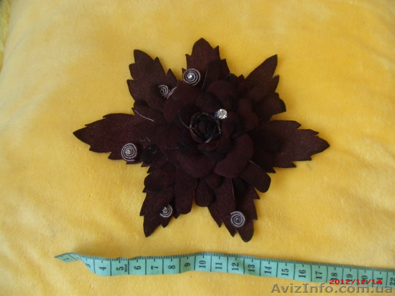 заколка из замша - <ro>Изображение</ro><ru>Изображение</ru> #1, <ru>Объявление</ru> #808767