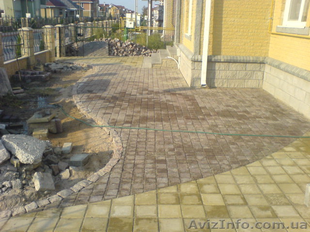 Укладка тротуарной плитки, брусчатки, плитняка, кафеля Качественно. - <ro>Изображение</ro><ru>Изображение</ru> #1, <ru>Объявление</ru> #870363