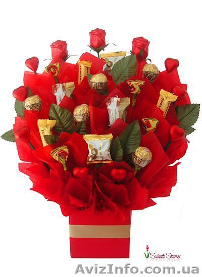 Букеты из конфет. Мастер - классы в Центре развития "Диалог". - <ro>Изображение</ro><ru>Изображение</ru> #1, <ru>Объявление</ru> #1065995