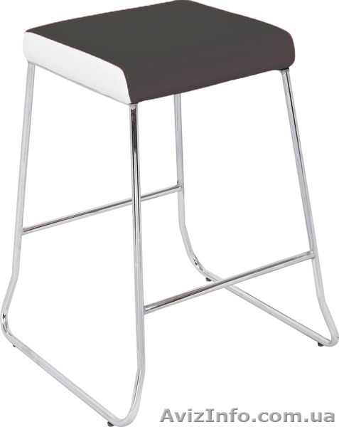 Табурет барный высокий Камео, цвет кожзама черный - <ro>Изображение</ro><ru>Изображение</ru> #1, <ru>Объявление</ru> #1267200
