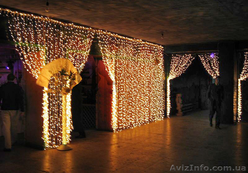 Световой занавес, гирлянда штора, гирлянда водопад - <ro>Изображение</ro><ru>Изображение</ru> #1, <ru>Объявление</ru> #1318927