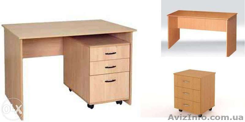 Стол письменный с выдвижной тумбой СТ10 1200х600х750 КН 550х480х400  - <ro>Изображение</ro><ru>Изображение</ru> #1, <ru>Объявление</ru> #1398973