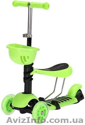 Самокат Scooter 3в1 салатовый - <ro>Изображение</ro><ru>Изображение</ru> #1, <ru>Объявление</ru> #1416078