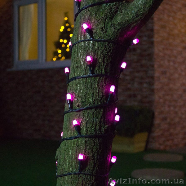 Гирлянда нить уличная 10м, 100led розовая оболочка - <ro>Изображение</ro><ru>Изображение</ru> #1, <ru>Объявление</ru> #1493527