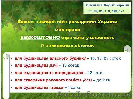 Как законно и бесплатно приватизировать участок земли в Украине.  - <ro>Изображение</ro><ru>Изображение</ru> #1, <ru>Объявление</ru> #1537364