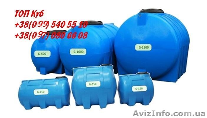 Пластиковый бак горизонтальный для воды - <ro>Изображение</ro><ru>Изображение</ru> #1, <ru>Объявление</ru> #1570288