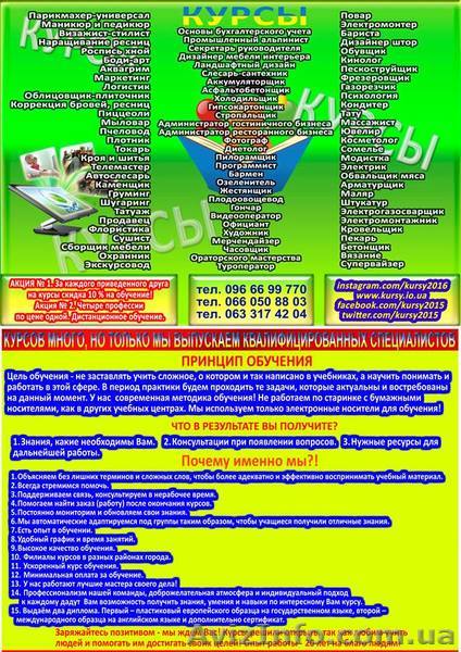 Курсы пекарь повар кондитер сушист пиццеоли бариен официант барист - <ro>Изображение</ro><ru>Изображение</ru> #1, <ru>Объявление</ru> #1628754