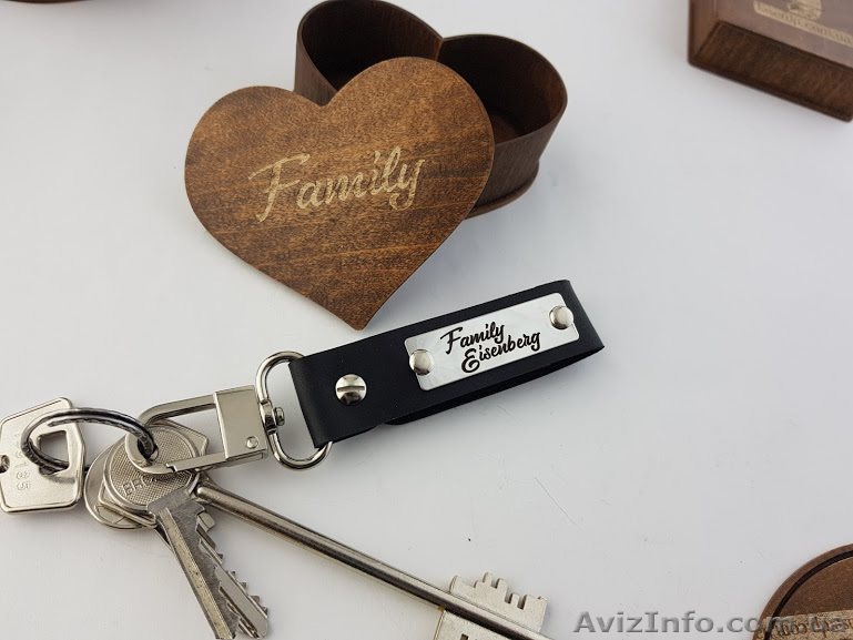 Кожаный брелок с гравировкой - <ro>Изображение</ro><ru>Изображение</ru> #1, <ru>Объявление</ru> #1637975