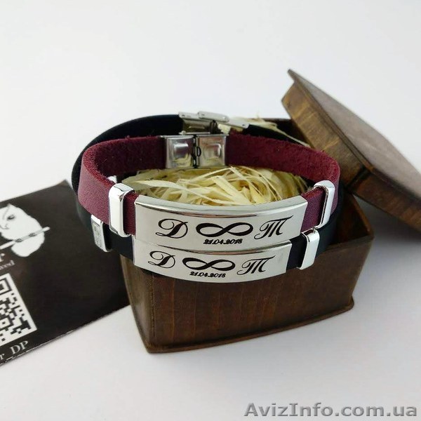 Кожный браслет с гравировкой - <ro>Изображение</ro><ru>Изображение</ru> #1, <ru>Объявление</ru> #1637973