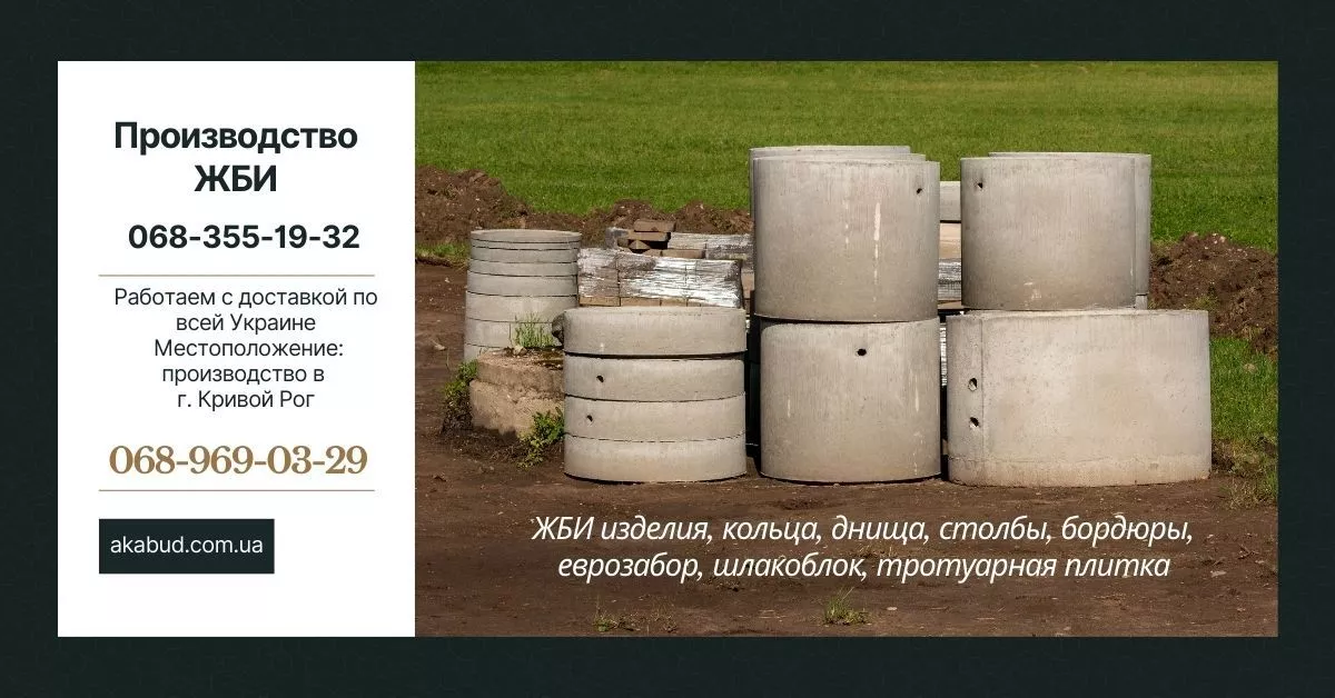 Кольца для канализации, бордюры, днища, люки, столбы, еврозабор - <ro>Изображение</ro><ru>Изображение</ru> #1, <ru>Объявление</ru> #1737350