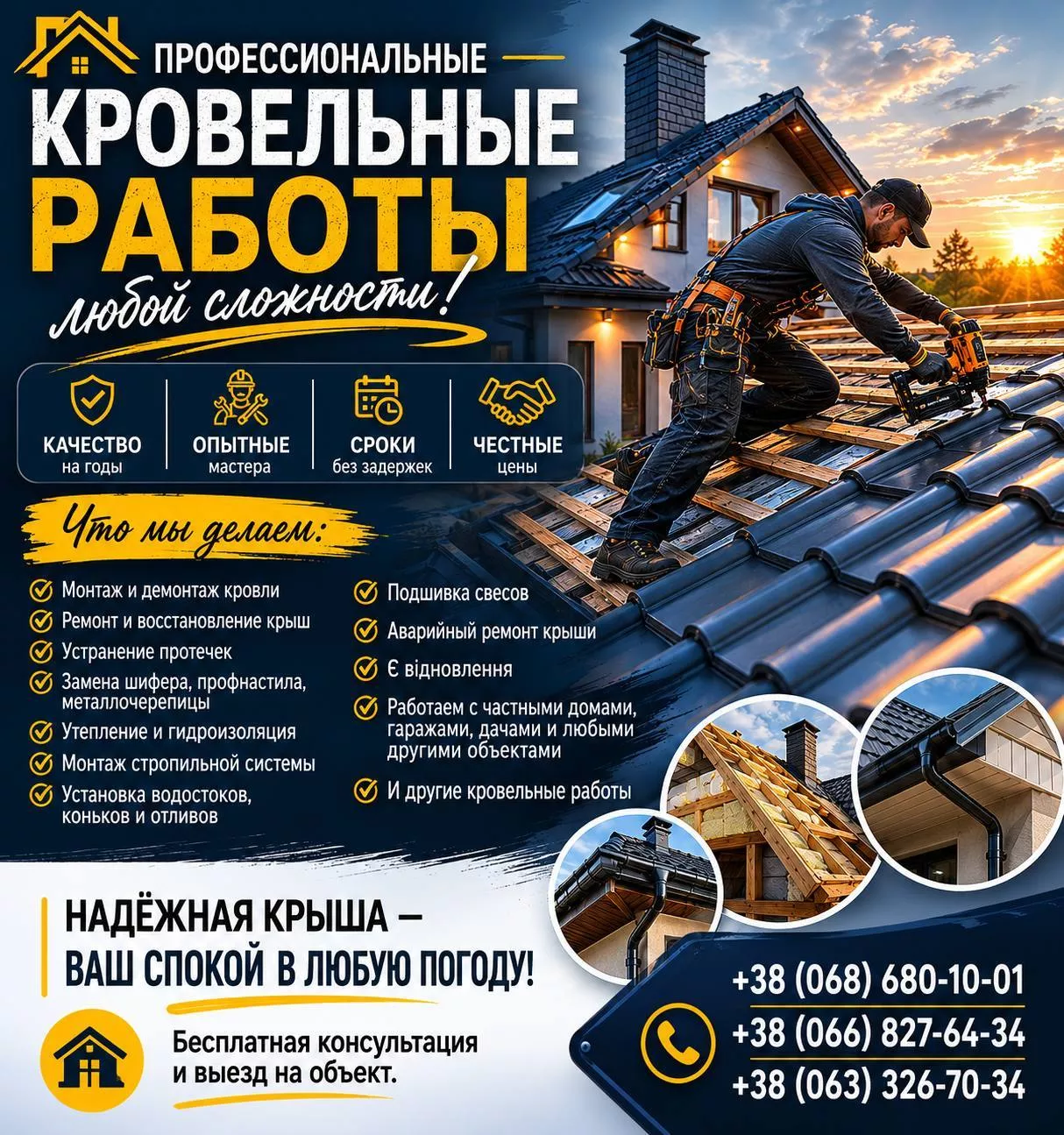 Профессиональные кровельные работы, Ремонт крыш - <ro>Изображение</ro><ru>Изображение</ru> #1, <ru>Объявление</ru> #1754197
