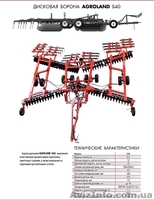 Дисковая Борона Agroland Б40 (аналог JOHN DEERE 637) - <ro>Изображение</ro><ru>Изображение</ru> #2, <ru>Объявление</ru> #557808