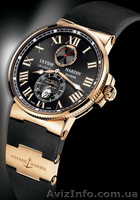 Эксклюзив! Ulysse Nardin Maxi Marine Black + фирменная коробка  - <ro>Изображение</ro><ru>Изображение</ru> #1, <ru>Объявление</ru> #909111