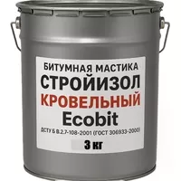 Битумная мастика ведро 3,0 кг СтройИзол Кровельный Ecobit  - <ro>Изображение</ro><ru>Изображение</ru> #2, <ru>Объявление</ru> #1752796