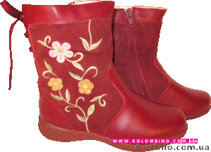 Зимние сапоги ТМ BG красные цветы - <ro>Изображение</ro><ru>Изображение</ru> #1, <ru>Объявление</ru> #454542