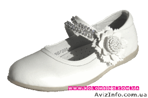 Белые нарядные туфли BG для девочки "цветок" - <ro>Изображение</ro><ru>Изображение</ru> #1, <ru>Объявление</ru> #454538