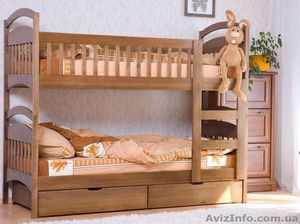 Двухярусная деревянная кровать Карина, от производителя   - <ro>Изображение</ro><ru>Изображение</ru> #1, <ru>Объявление</ru> #536792