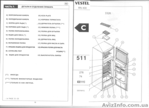  холодильник двухкамерный Vestel RN 400 - <ro>Изображение</ro><ru>Изображение</ru> #1, <ru>Объявление</ru> #565808