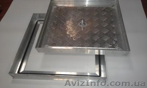 Ревизионные Люки-невидимки напольные алюминиевые заполняемые со съёмной крышкой.