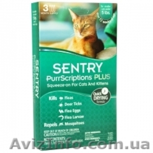 SENTRY ПУРРСКРИПШНС (PurrScriptions) капли от блох и клещей для кошек до 2,2 кг - <ro>Изображение</ro><ru>Изображение</ru> #1, <ru>Объявление</ru> #855484