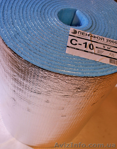 Теплоизоляция Пенофол тип С-3, 5, 8, 10мм(самоклейка).Утеплитель.Изоляция.