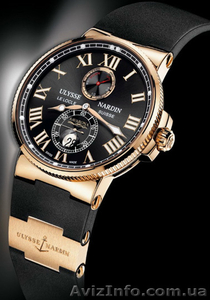 Эксклюзив! Ulysse Nardin Maxi Marine Black + фирменная коробка  - <ro>Изображение</ro><ru>Изображение</ru> #1, <ru>Объявление</ru> #909111