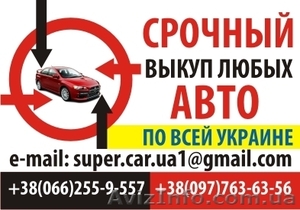 Срочный выкуп любых авто по Украине - <ro>Изображение</ro><ru>Изображение</ru> #1, <ru>Объявление</ru> #1173665
