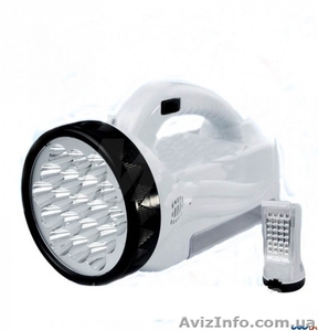 Фонарь-прожектор аккумуляторный светодиодный 19 LED + панель 28 LED. Белый 2 в 1 - <ro>Изображение</ro><ru>Изображение</ru> #1, <ru>Объявление</ru> #1193335