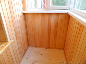 Вагонка натуральная. Балкон. Лоджия.