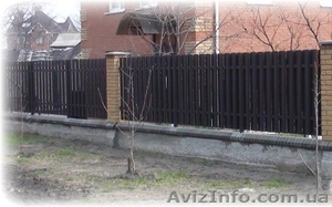 Забор штакетный металлический - <ro>Изображение</ro><ru>Изображение</ru> #1, <ru>Объявление</ru> #1262883