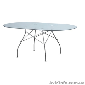 Обеденный дизайнерский стеклянный овальный стол Спайдер - <ro>Изображение</ro><ru>Изображение</ru> #1, <ru>Объявление</ru> #1268733