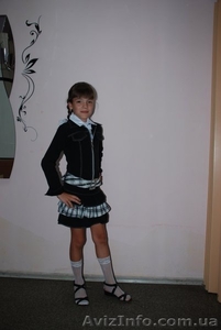 Оригинальный школьный костюм для девочек, состоящий из 5 единиц: 1. Жа - <ro>Изображение</ro><ru>Изображение</ru> #2, <ru>Объявление</ru> #1294536