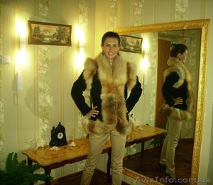 Продам куртку-жилет из замши с лисой - <ro>Изображение</ro><ru>Изображение</ru> #1, <ru>Объявление</ru> #1306177
