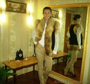 Продам куртку-жилет из замши с лисой - <ro>Изображение</ro><ru>Изображение</ru> #5, <ru>Объявление</ru> #1306177