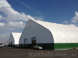 Ангары быстровозводимые каркасно-тентовые.