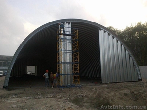 ангары бескаркасные,  напольные зернохранилища