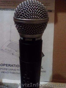 Продам микрофон Shure SM-58 с радиосистемой SH-200 - <ro>Изображение</ro><ru>Изображение</ru> #1, <ru>Объявление</ru> #1374097