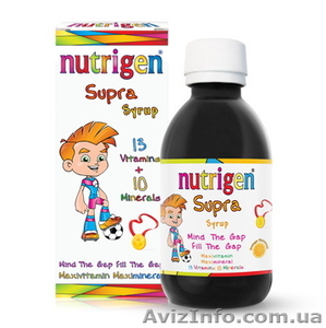 Витамины для детей Нутрижен Супра / Nutrigen  Supra. Сироп 200 мл - <ro>Изображение</ro><ru>Изображение</ru> #1, <ru>Объявление</ru> #1632014