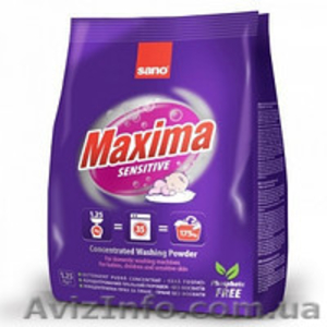 Стиральный порошок Sano Maxima Sensitive, 1,25 кг, арт. 295336 - <ro>Изображение</ro><ru>Изображение</ru> #1, <ru>Объявление</ru> #1641688