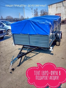 Купить усиленный одноосный прицеп Днепр-301