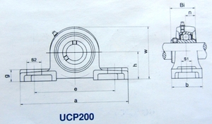 Подшипниковый  узел  на  вал  40 мм  -   UCP208 - <ro>Изображение</ro><ru>Изображение</ru> #2, <ru>Объявление</ru> #1671718