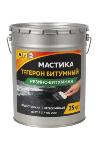 ТЕГЕРОН Битумный ЭКОБИТ ведро 25, 0 кг мастика резино-битумная  #1752273