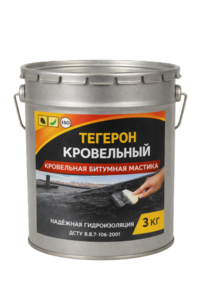 Тегерон Кровельный Ecobit ведро 3, 0 кг - кровельная битумная мастика  #1752278