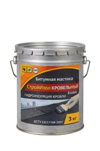 Битумная мастика ведро 3, 0 кг СтройИзол Кровельный Ecobit  #1752796