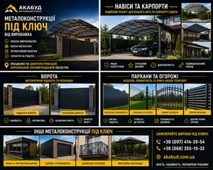 Потрібні якісні ворота,  навіс або паркан? Замовляйте безпосередньо у виробника! #1754293