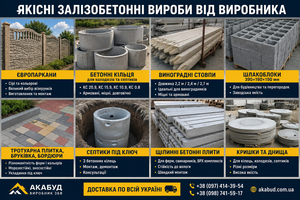 Залізобетонні вироби від виробника «АКАБУД» #1754295