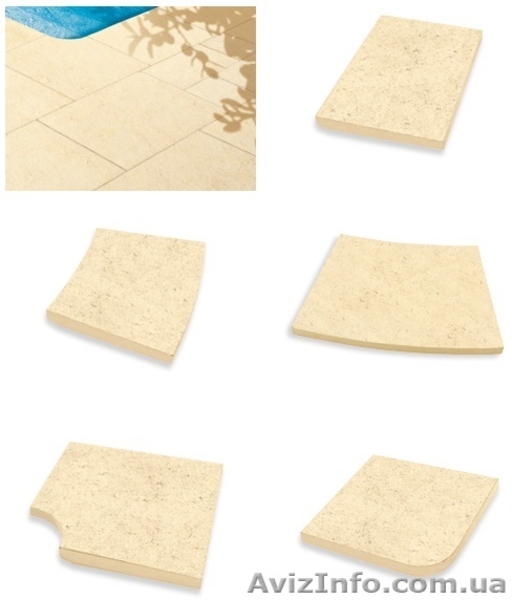 Плитка для дорожек и бортов бассейна (производитель «Pierra», Франция).   - <ro>Изображение</ro><ru>Изображение</ru> #3, <ru>Объявление</ru> #173687